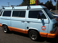 Westfalia Vanagon Wearing Gulf Livery