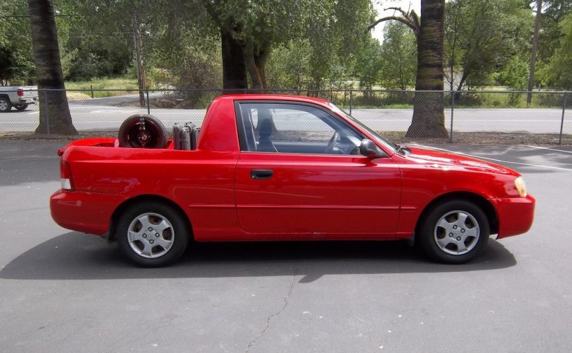 2000 Hyundai Accent Pickup Conversion with Brat-Type Bed Seats!